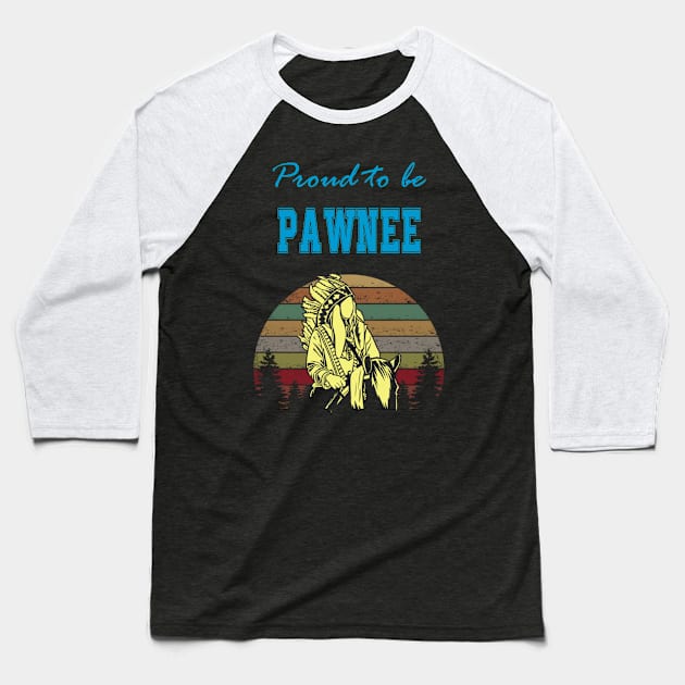 Native American Pawnee  Decolonize Indigenize Baseball T-Shirt by Morris Felders Jr